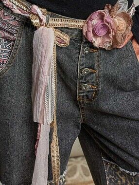 #1861 POL Wildflower Romance Boho Tie Belt